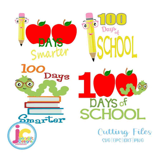 100 Days of School svg | Classroom SVG DXF PNG EPS Bundle JenCraft Designs