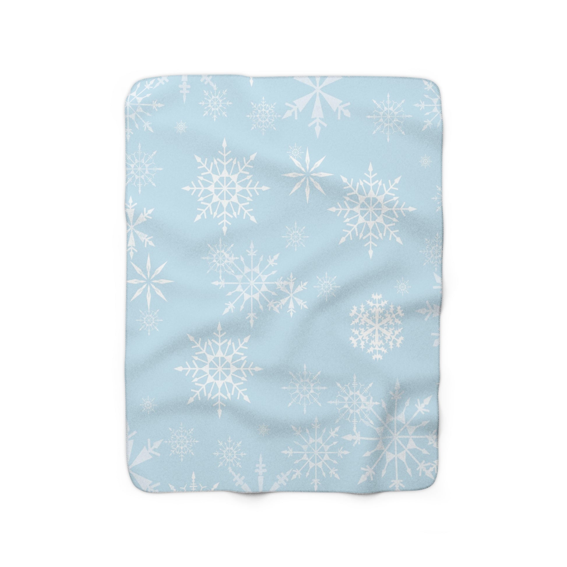 Snowflake Sherpa Fleece Blanket Printify