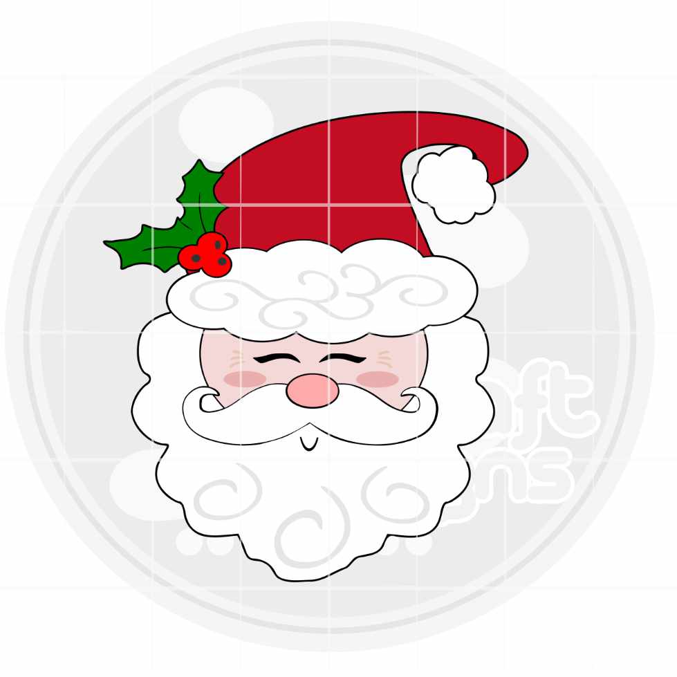 Christmas Svg | Santa Face SVG EPS DXF PNG JenCraft Designs