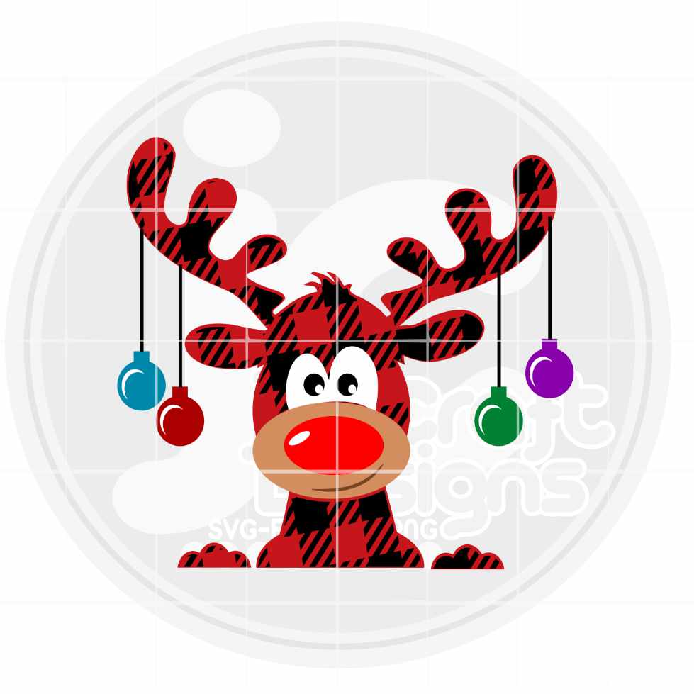 Christmas svg | Buffalo Plaid Reindeer SVG EPS DXF PNG JenCraft Designs