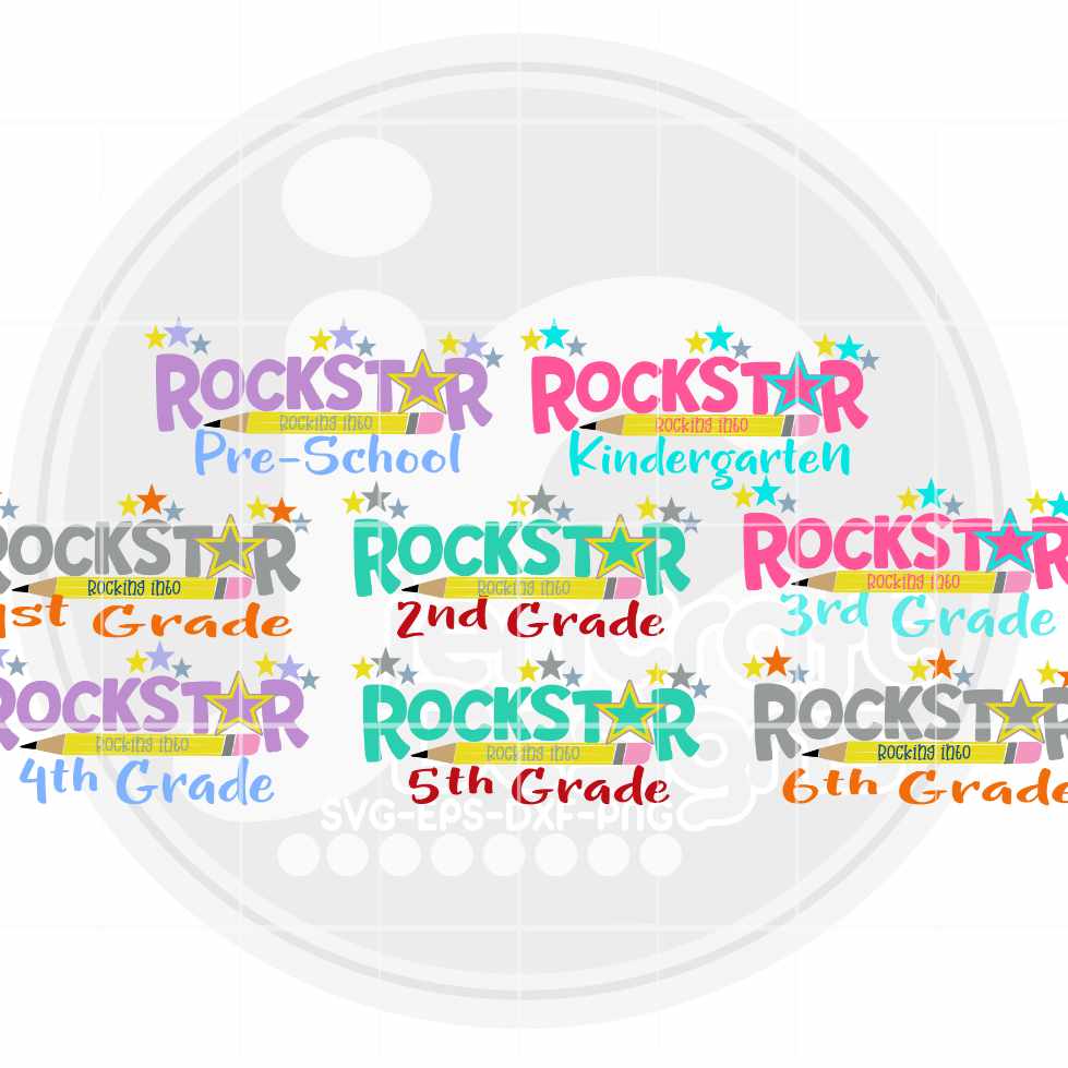 Back to School svg, Rock into SVG DXF PNG EPS Bundle