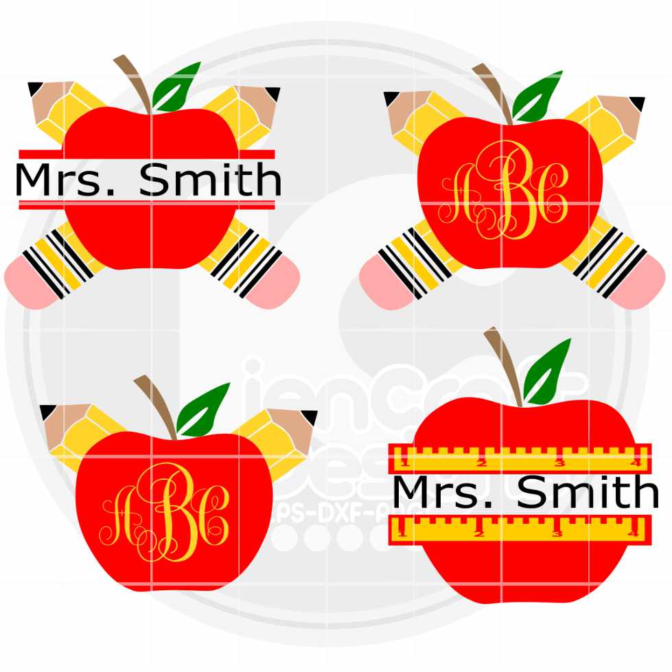 School Monogram Frame Svg, School SVG EPS DXF PNG