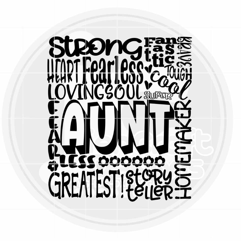Aunt Svg | Typography Word Art SVG DXF PNG EPS