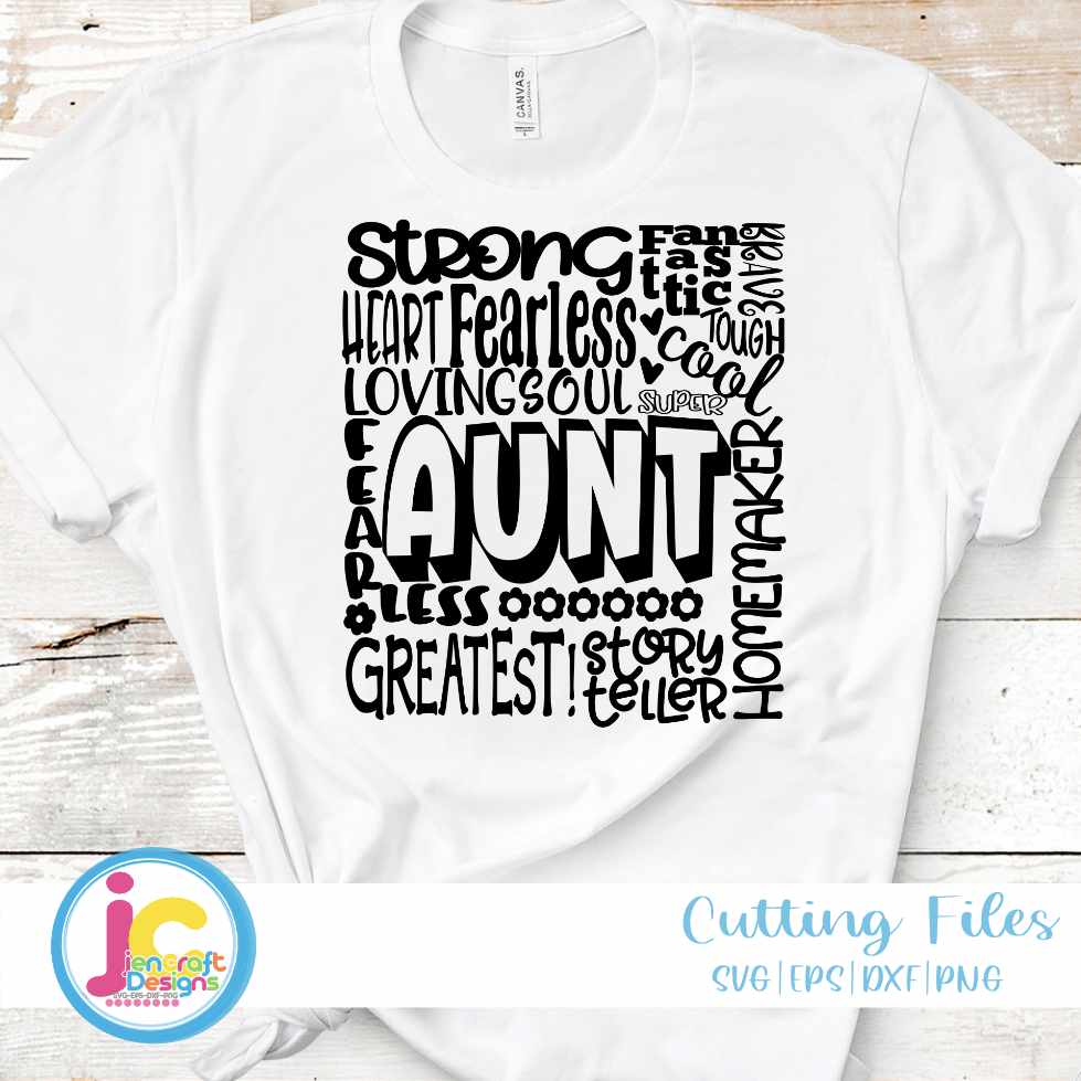 Aunt Svg | Typography Word Art SVG DXF PNG EPS