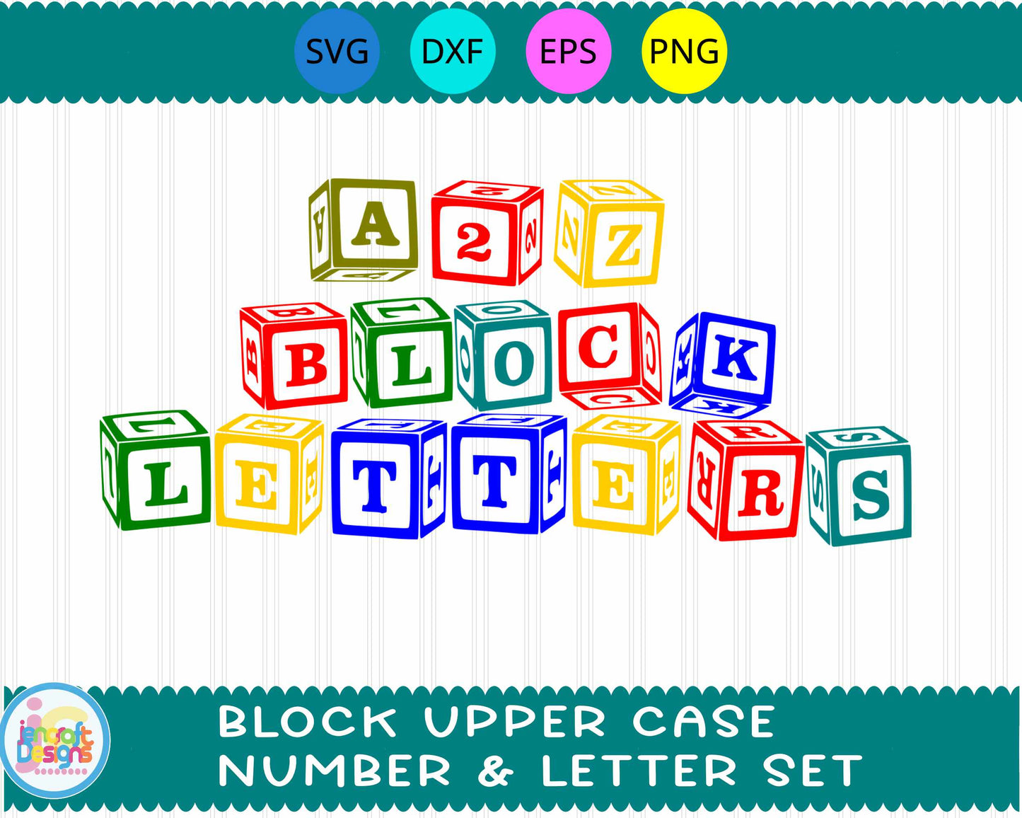 Alphabet Blocks Svg | Alphabet and Numbers SVG EPS DXF PNG