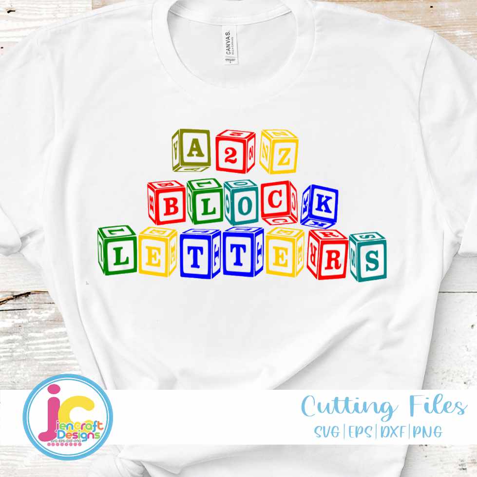 Baby Block Monogram svg, Alphabet and Numbers SVG EPS DXF PNG