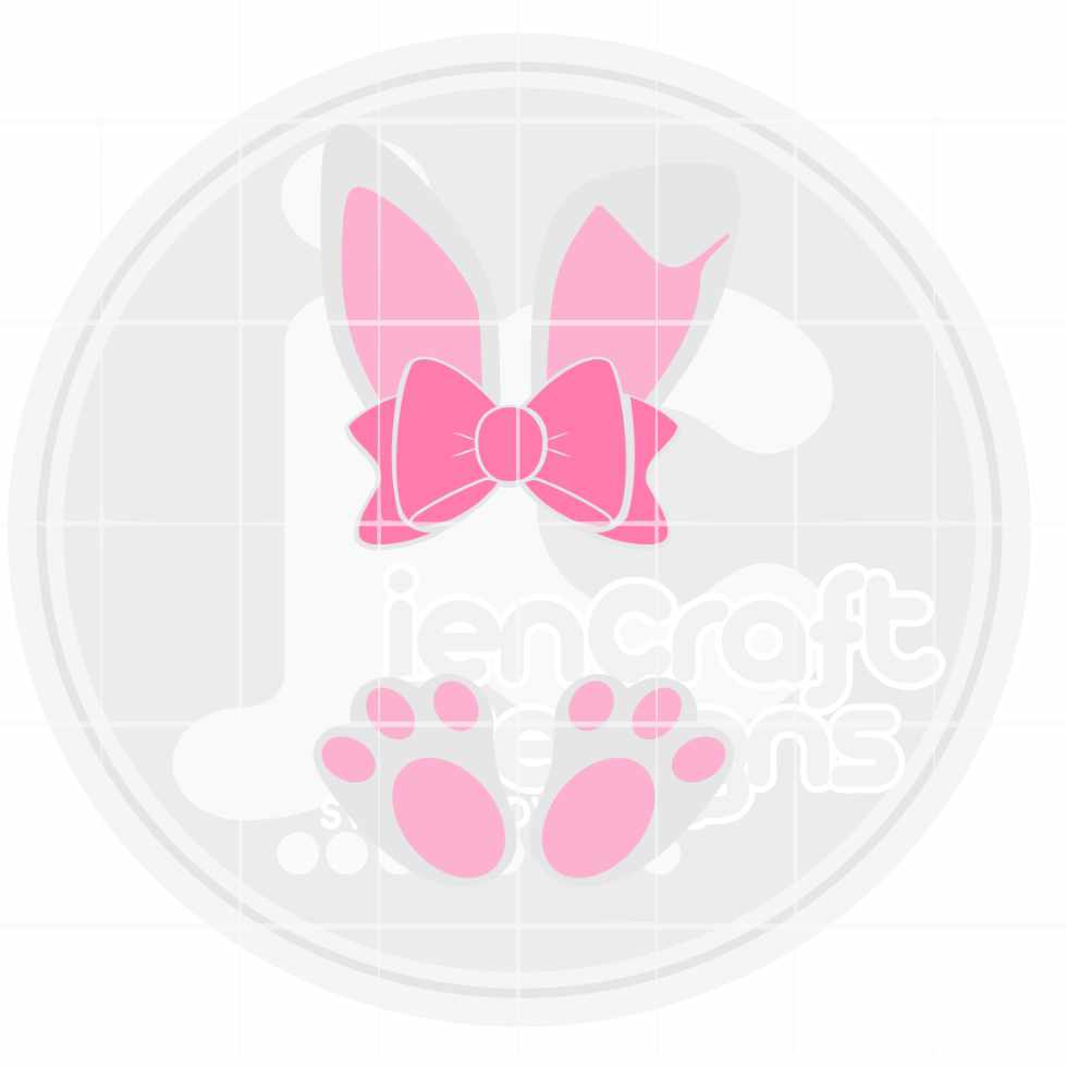 Easter Svg | Bunny Ears Moogram Frame SVG EPS DXF PNG