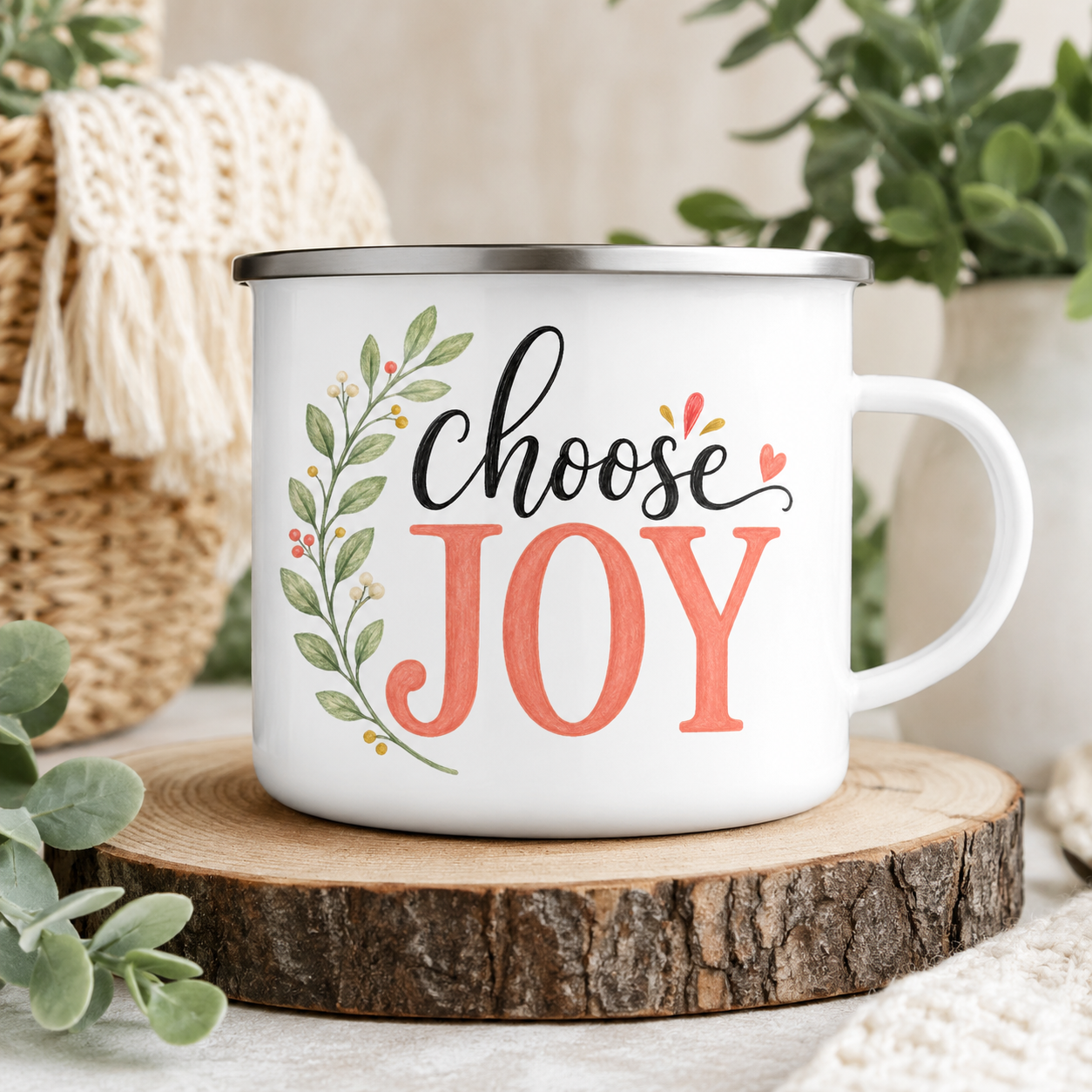 Choose Joy PNG | Floral Inspirational Sublimation Design