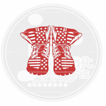 4th of July svg | Combat Boots SVG EPS DXF PNG JenCraft Designs