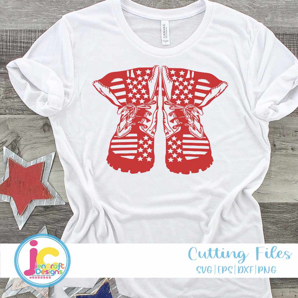 4th of July svg | Combat Boots SVG EPS DXF PNG JenCraft Designs