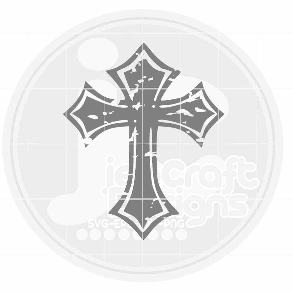 Easter Svg | Distressed Cross SVG EPS DXF PNG