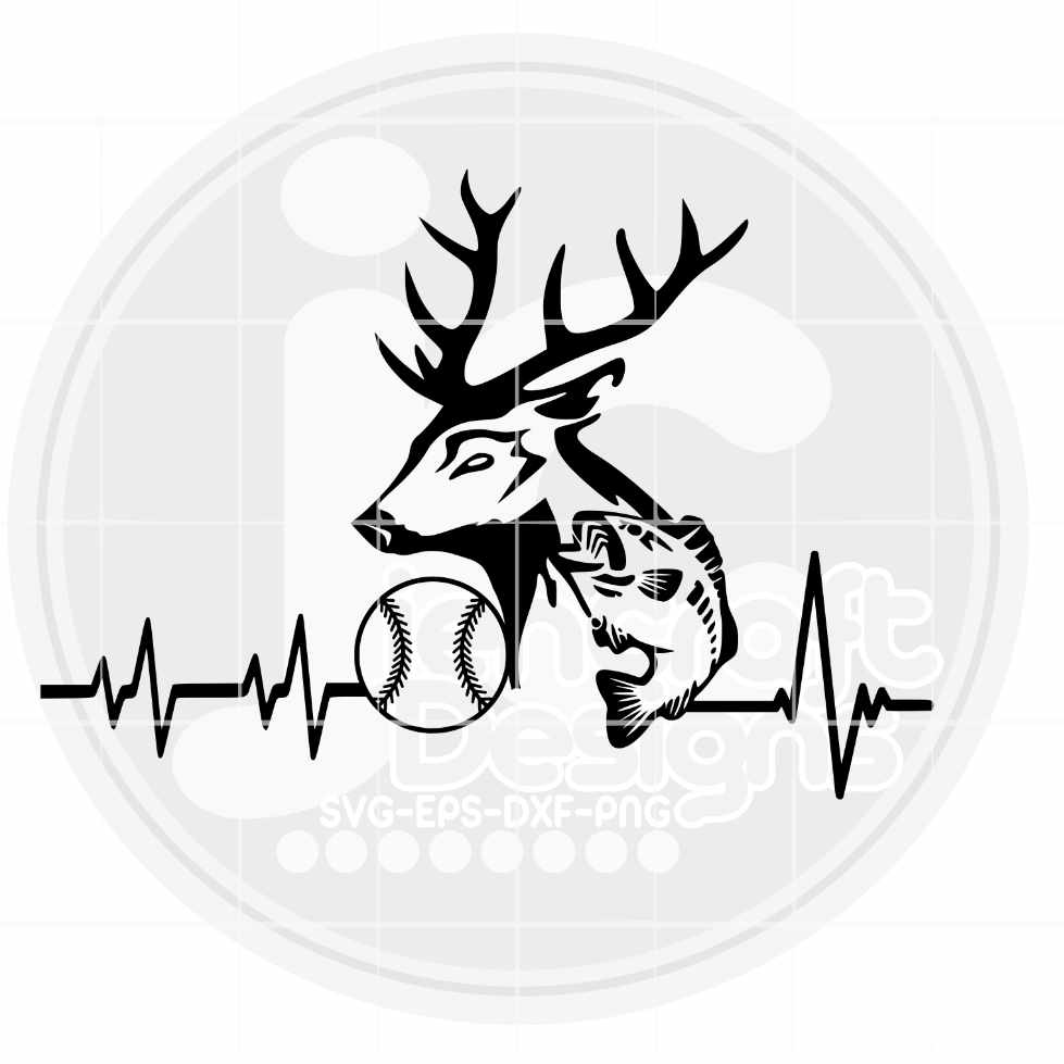 Hunting Svg | Baseball Deer Fish SVG DXF PNG EPS