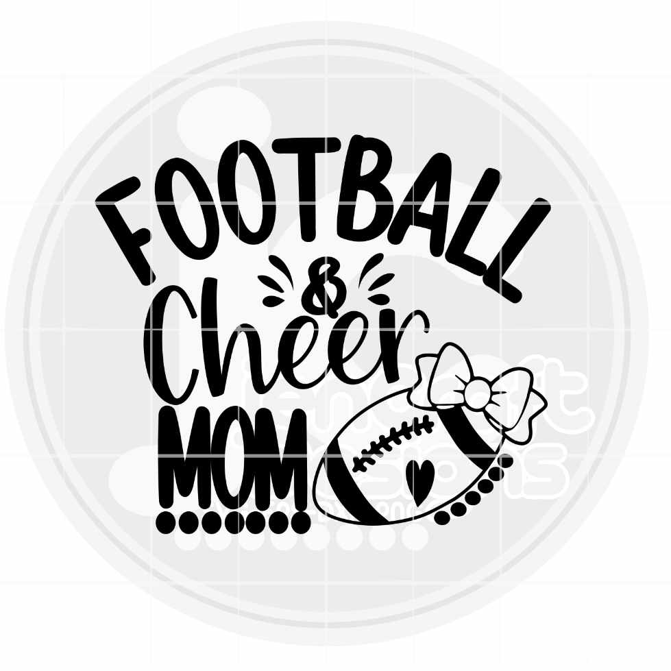 Cheer Football Mom Svg | Biggest Fan Football Cheer SVG DXF PNG EPS JenCraft Designs