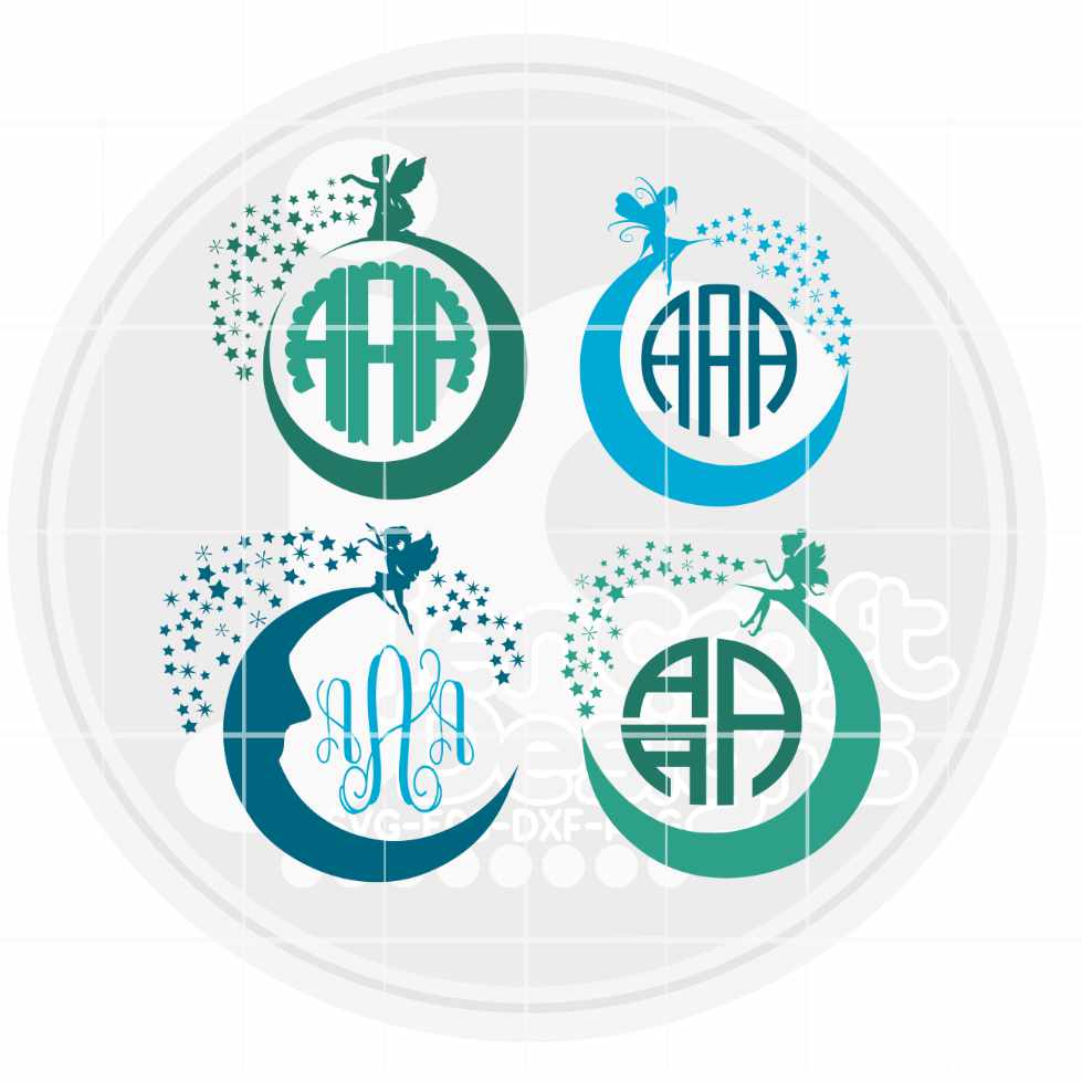 Fairy Monogram Frame | Fantasy SVG EPS DXF PNG Bundle