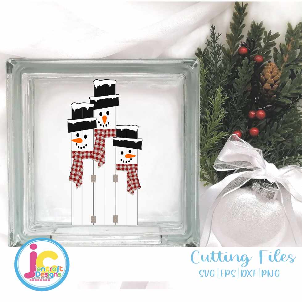 Snowman SVG | Cute Snowman SVG DXF PNG EPS JenCraft Designs