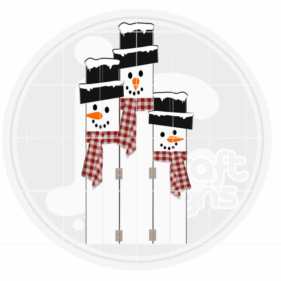 Snowman SVG | Cute Snowman SVG DXF PNG EPS JenCraft Designs