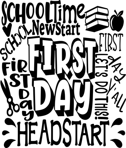 First Day of School svg | Headstart Typography SVG EPS DXF PNG JenCraft Designs