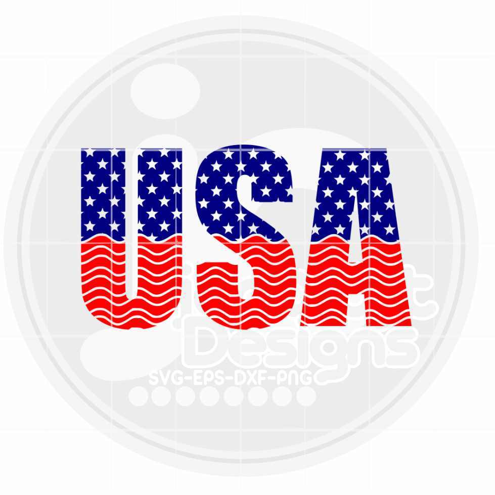 4th of July svg | American Flag USA SVG EPS DXF PNG JenCraft Designs