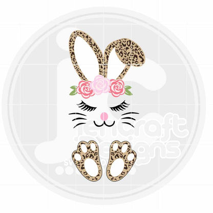 Easter Svg | Leopard Print Bunny SVG EPS DXF PNG JenCraft Designs