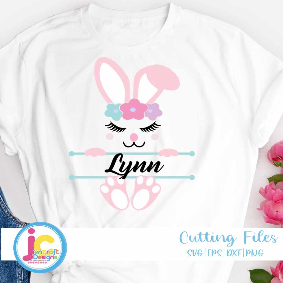 Easter Svg | Cute Bunny Face SVG EPS DXF PNG Bundle