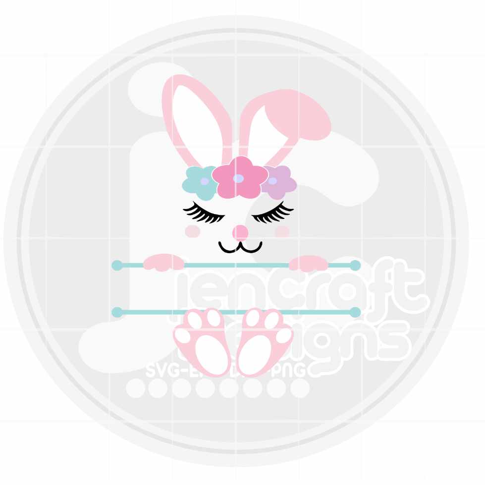 Easter Svg | Cute Bunny Face SVG EPS DXF PNG Bundle