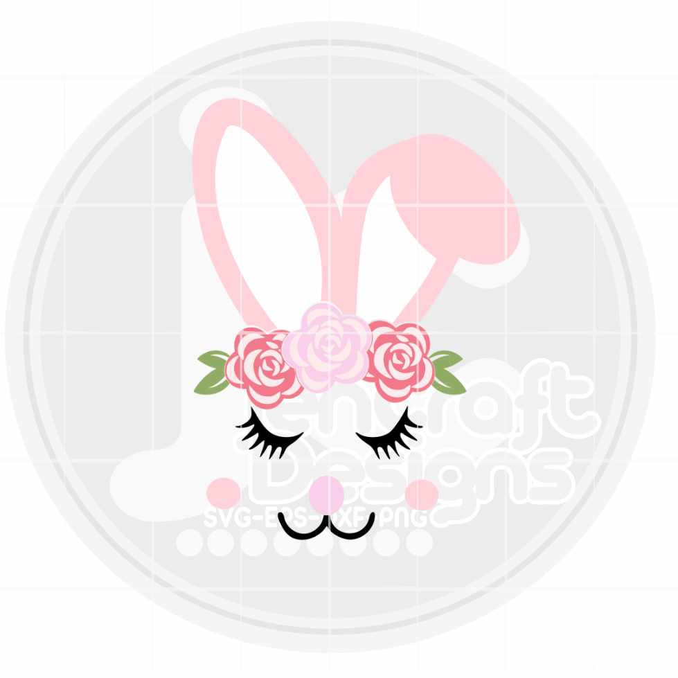 Easter Svg | Girl Bunny Face SVG EPS DXF PNG
