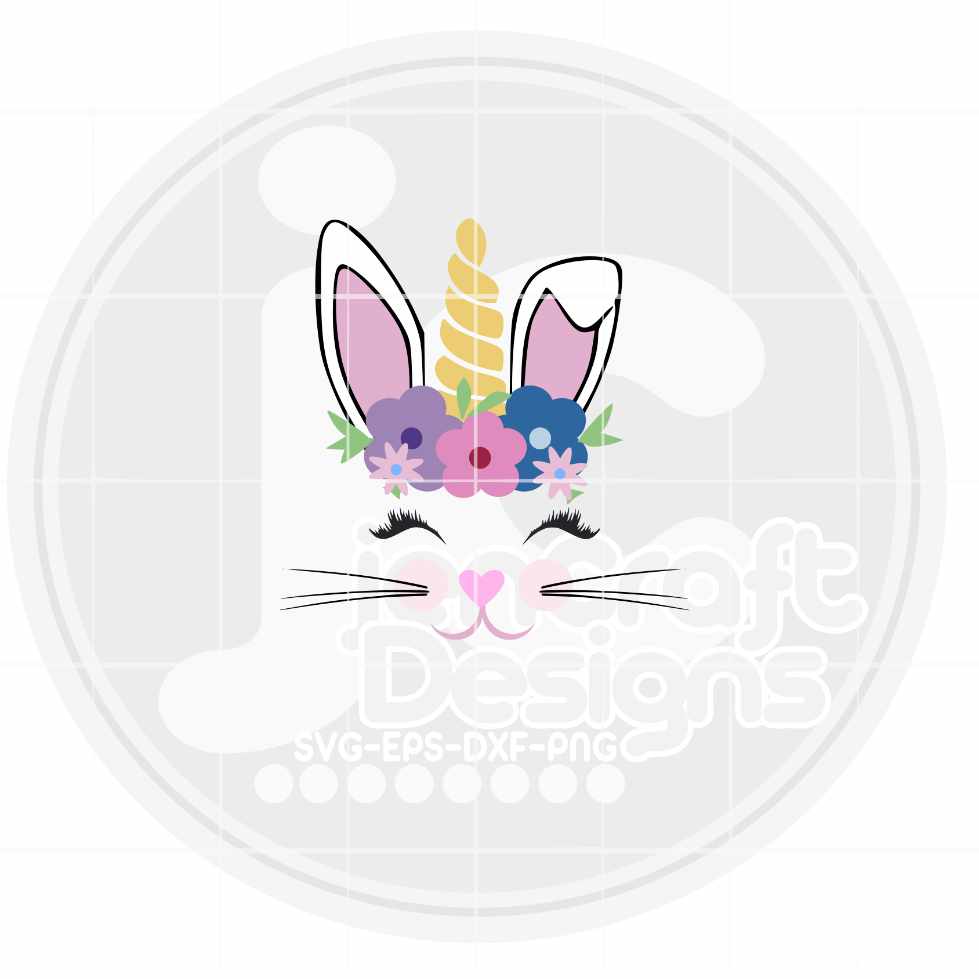 Easter Svg | Floral Bunny Unicorn SVG EPS DXF PNG