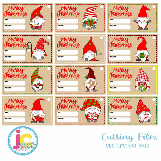 Christmas svg | Gift Tag SVG EPS DXF PNG Bundle JenCraft Designs