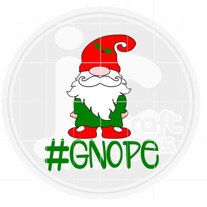 Christmas Gnome SVG | Gnope Grumpy Angry SVG EPS DXF PNG JenCraft Designs