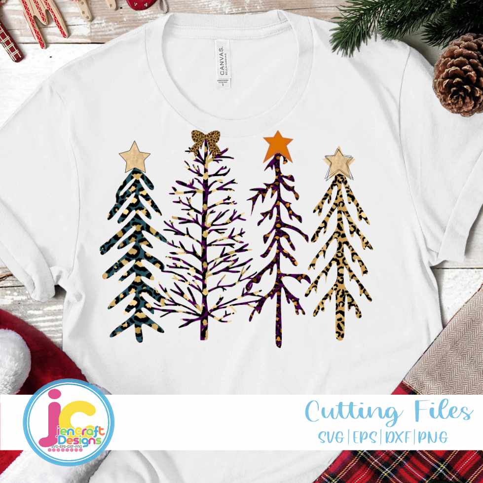 Christmas Png | Leopard Cheetah Print Xmas Tree Png Sublimation File