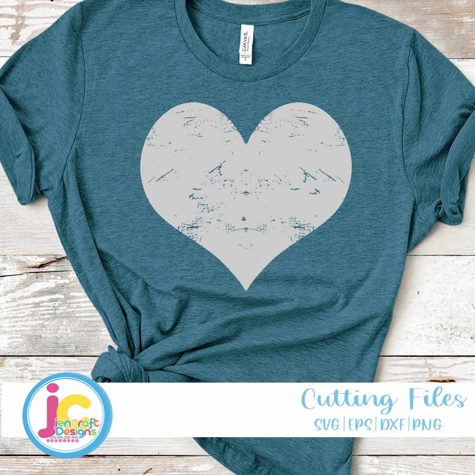 Distressed Heart Svg | Valentines Day SVG EPS DXF PNG