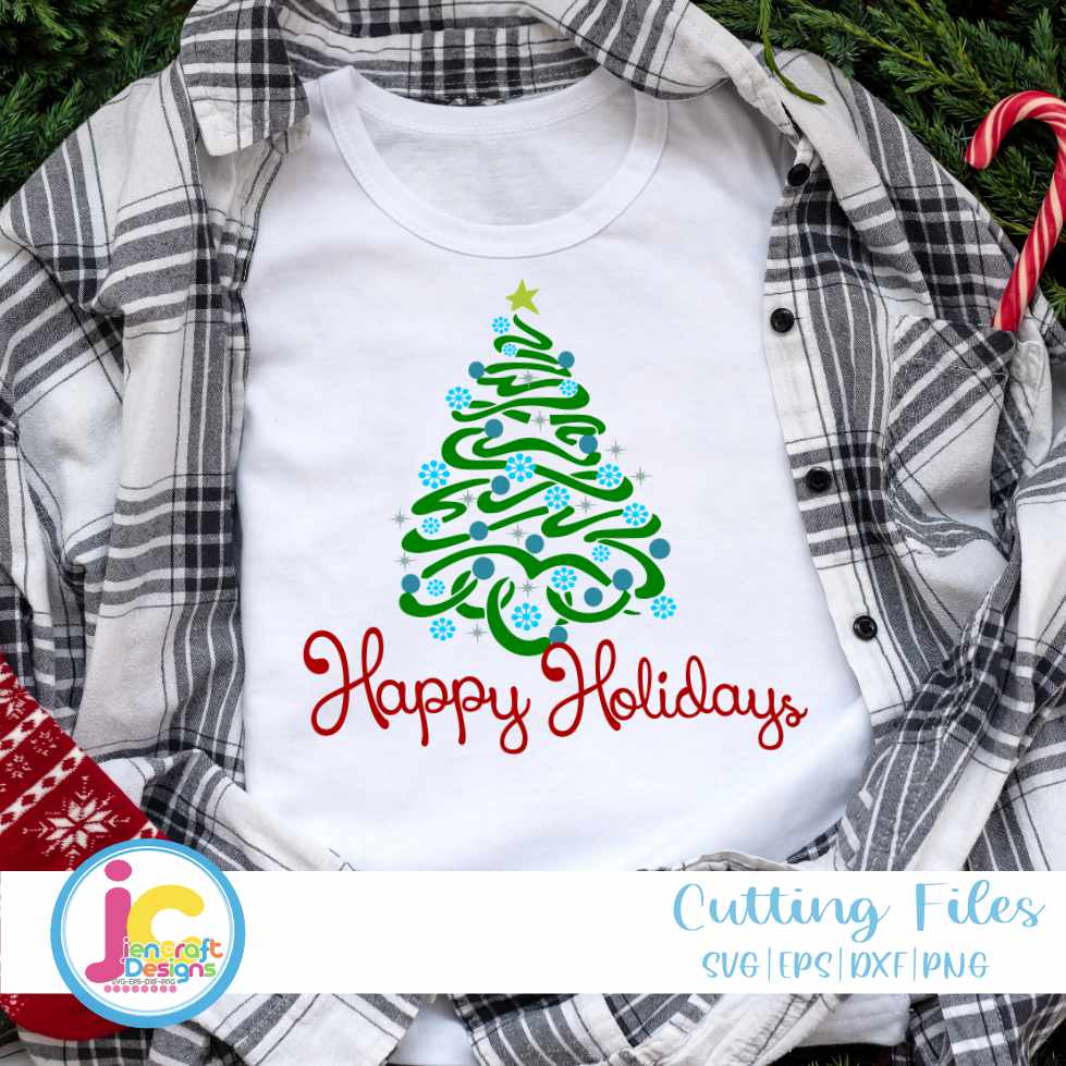 Christmas Svg | Happy Holidays SVG DXF PNG EPS JenCraft Designs