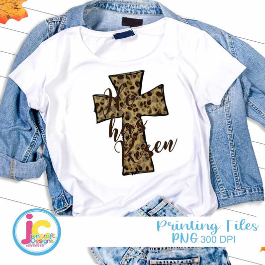 Easter Png | He Has Risen Png Sublimation File JenCraft Designs