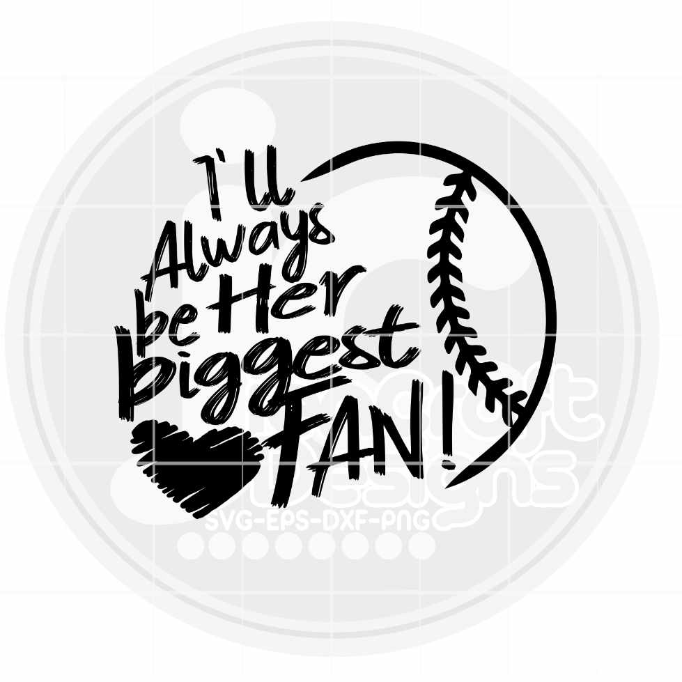 Baseball Svg | Her Biggest Fan SVG EPS DXF PNG JenCraft Designs