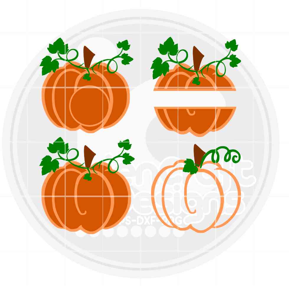 Fall Pumpkin Monogram | Thansgiving SVG EPS DXF PNG Bundle JenCraft Designs