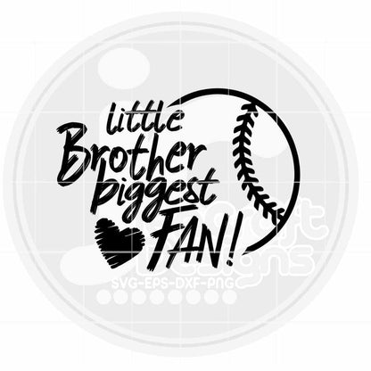 Baseball Svg | Little Brother Biggest Fan SVG EPS DXF PNG JenCraft Designs