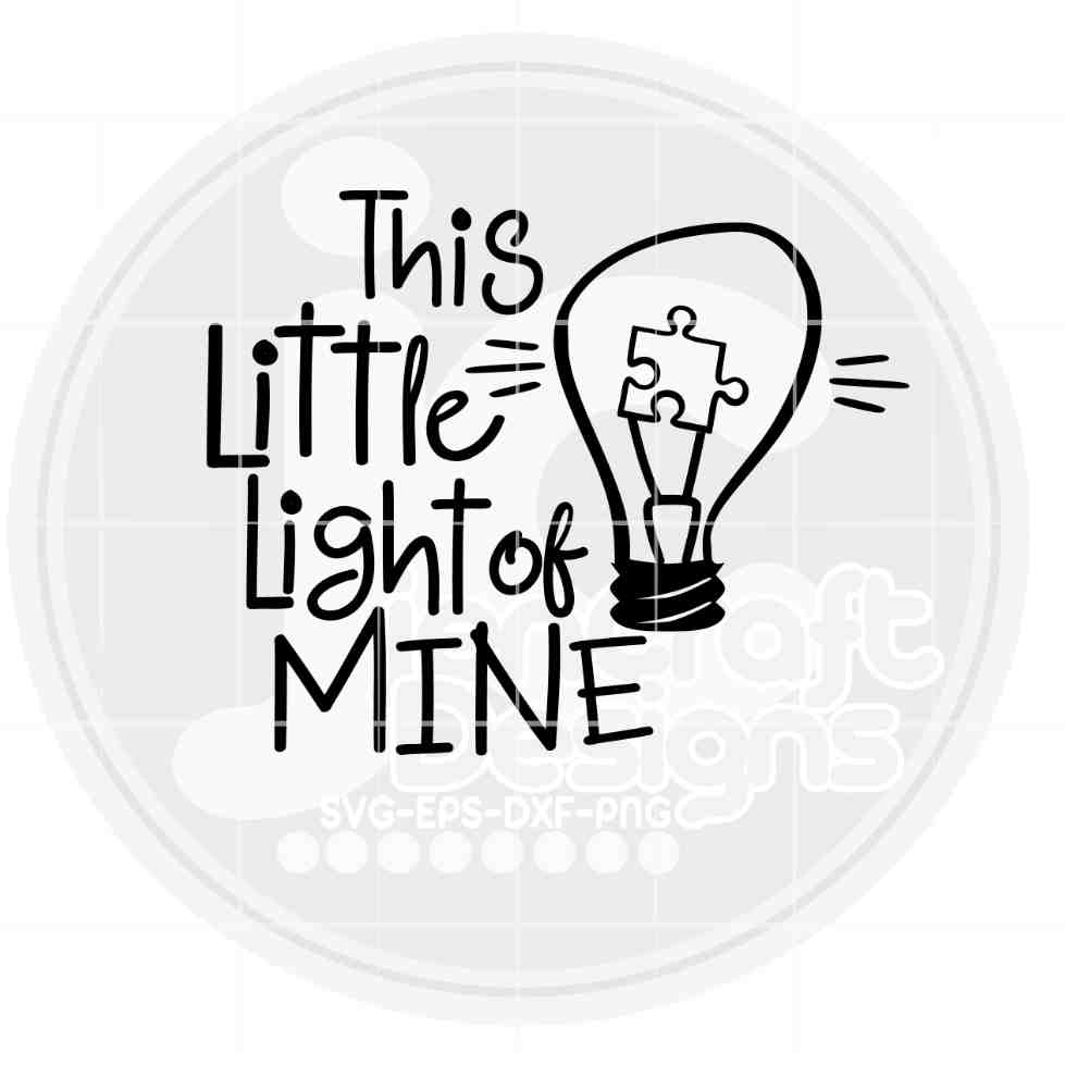 Autism svg | This Little Light of Mine SVG DXF PNG EPS JenCraft Designs