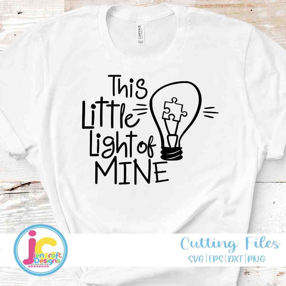 Autism svg | This Little Light of Mine SVG DXF PNG EPS JenCraft Designs