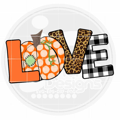 Pumpkin Png | Pumpkin LOVE Png Sublimation File JenCraft Designs