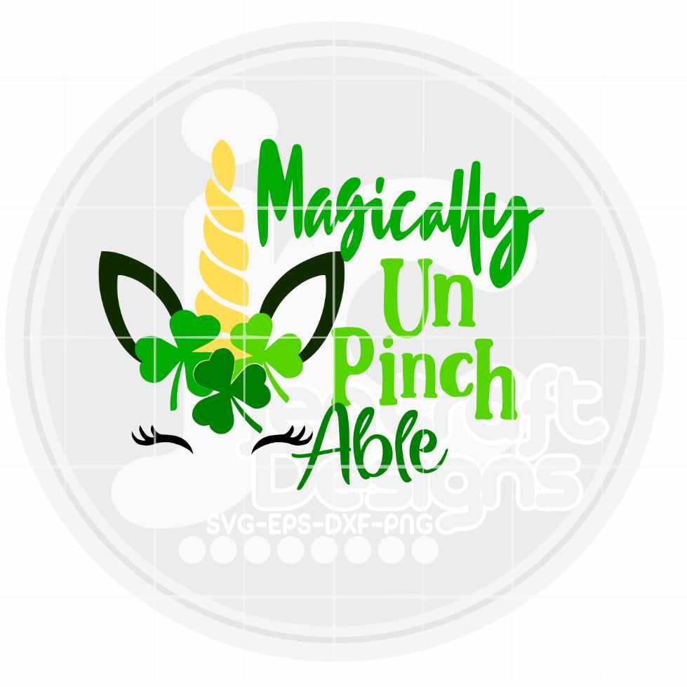 St Patricks Day Svg | UnPinchAble Unicorn SVG EPS DXF PNG JenCraft Designs