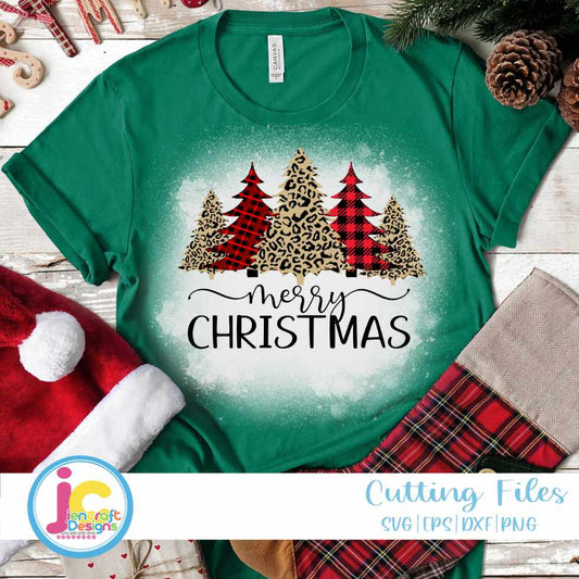 Merry Christmas svg | Leopard Christmas Tree SVG EPS DXF PNG JenCraft Designs