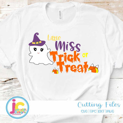 Halloween Svg | Little Miss Trick Or Treat SVG EPS DXF PNG JenCraft Designs