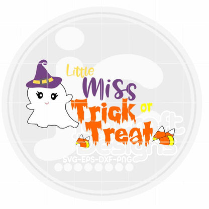 Halloween Svg | Little Miss Trick Or Treat SVG EPS DXF PNG JenCraft Designs