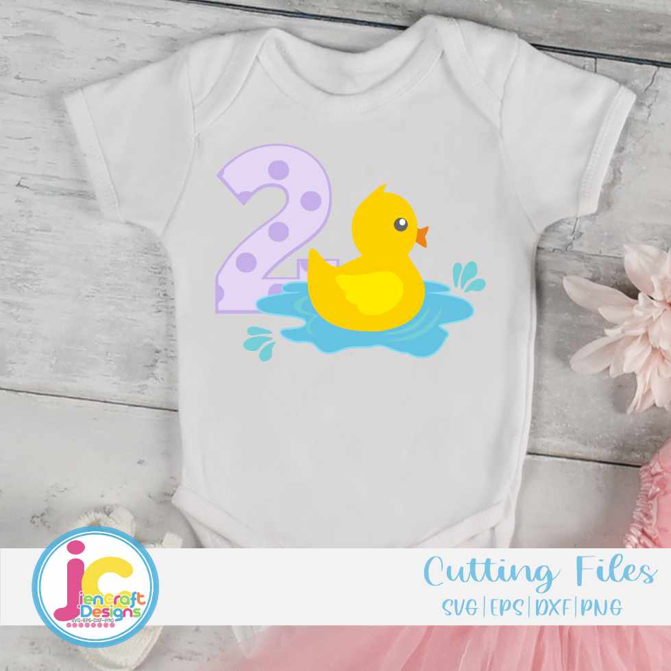 2nd Birthday Rubber Duck Svg