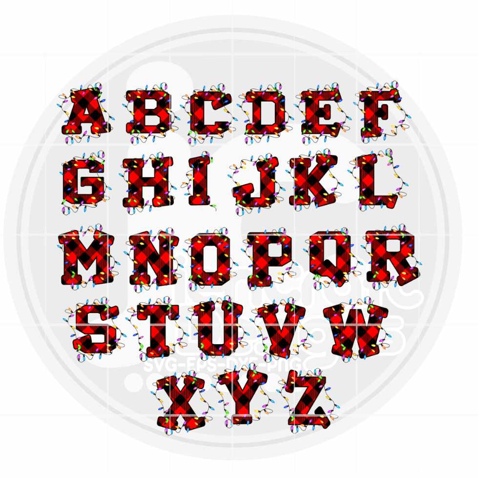 Christmas Alphabet Png | Christmas Letters Png Sublimation File JenCraft Designs