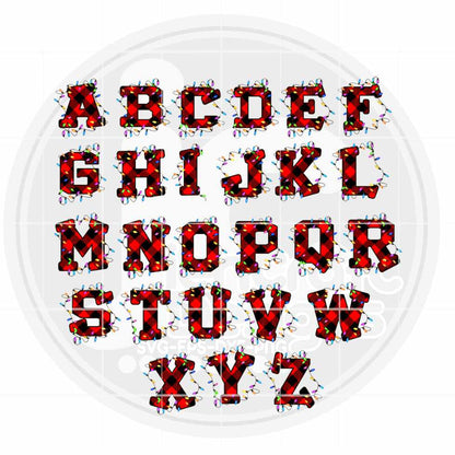 Christmas Alphabet Png | Christmas Letters Png Sublimation File JenCraft Designs