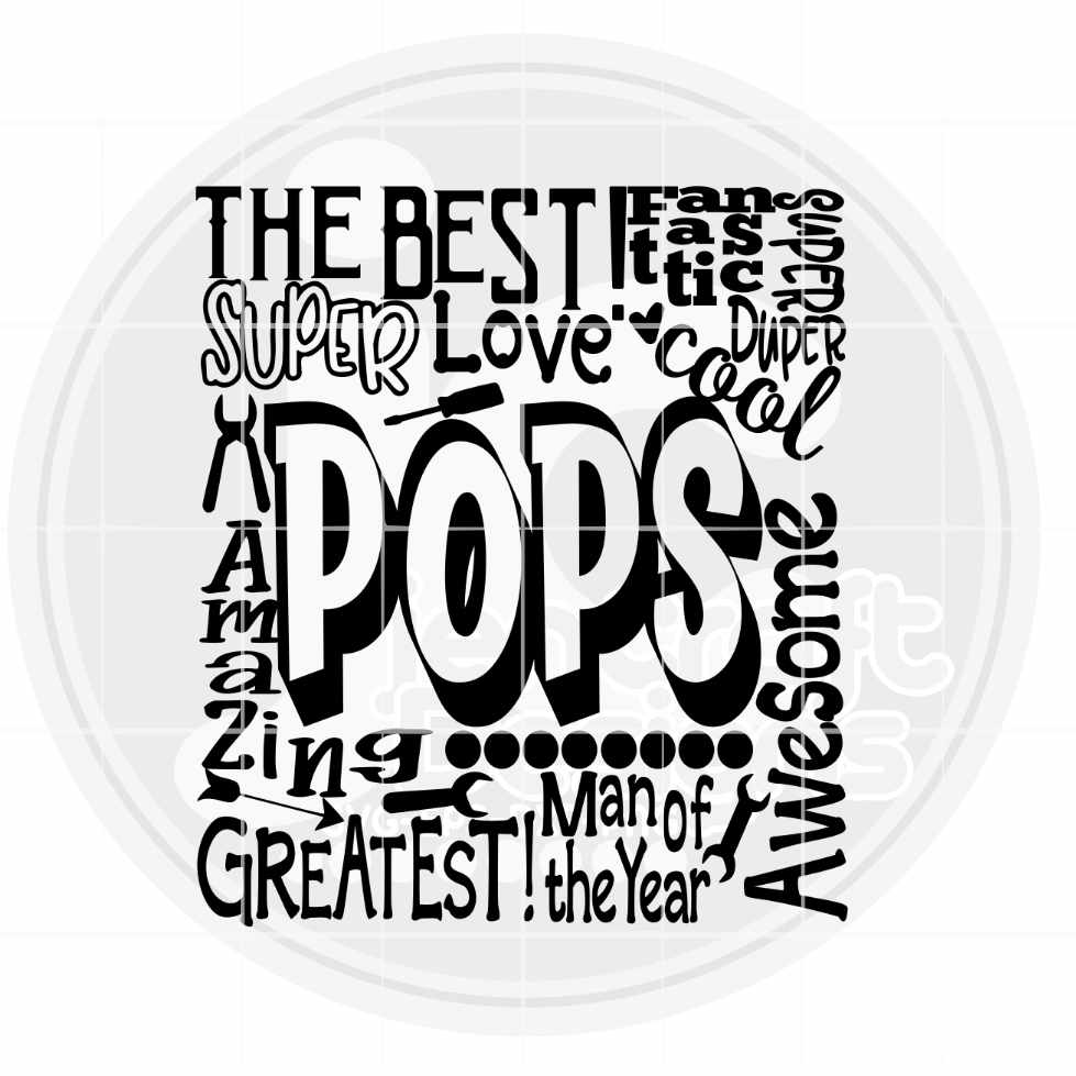 Pops Svg | Typography Word Art SVG DXF PNG EPS