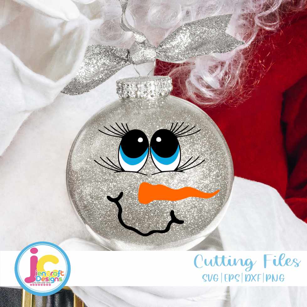 Christmas Svg | Snowman Face Girl SVG DXF PNG EPS JenCraft Designs