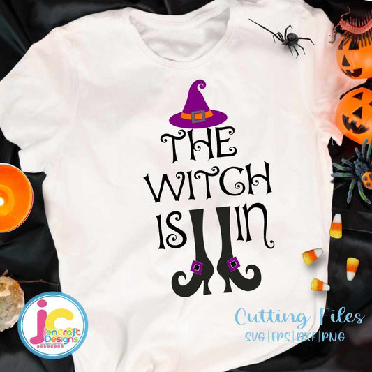 Halloween Svg | The Witch is In SVG DXF PNG EPS JenCraft Designs