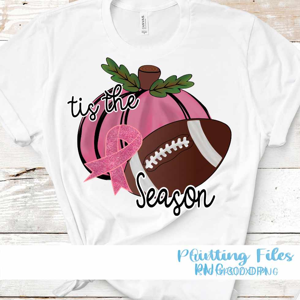 Breast Cancer Awareness Png |Tis the Season png Sublimation File JenCraft Designs